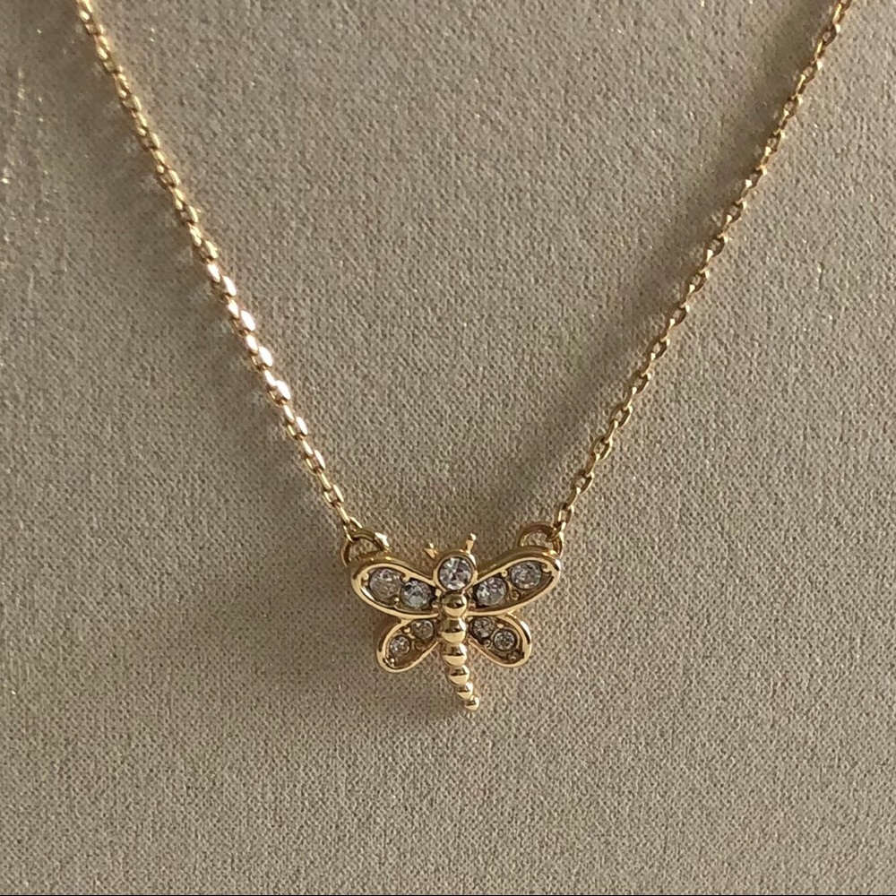 Juicy Couture pave dragonfly necklace